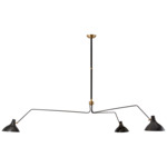 Charlton Chandelier - Brass / Black