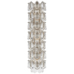 Liscia Wall Sconce - Burnished Silver Leaf / Crystal