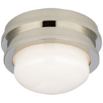 Launceton Solitaire Ceiling Light - Polished Nickel / White