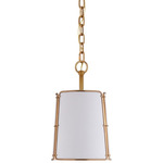 Hastings Pendant - Hand Rubbed Antique Brass / White