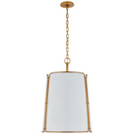 Hastings Pendant - Hand Rubbed Antique Brass / White