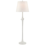 Bates Floor Lamp - Matte White / Linen