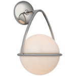 Lisette Wall Sconce - Polished Nickel / White