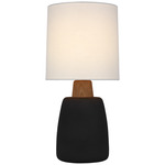 Aida Table Lamp - Porous Black / Linen