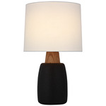 Aida Table Lamp - Porous Black / Linen