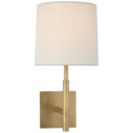 Clarion Library Wall Sconce - Soft Brass / Linen