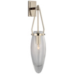 Myla Wall Sconce - Polished Nickel / Clear Glass