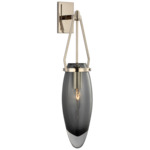 Myla Wall Sconce - Polished Nickel / Smoked Glass