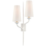 Iberia Double Wall Sconce - Plaster White / Linen