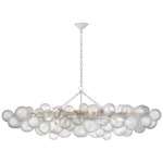 Talia Linear Chandelier - Plaster White / Clear