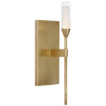 Overture Wall Sconce - Natural Brass / Clear