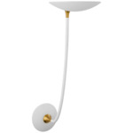 Keira Large Wall Sconce - Matte White / Hand-Rubbed Antique Brass