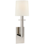 Dalston Wall Sconce - Polished Nickel / Linen