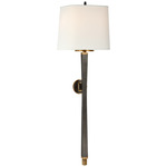 Edie Baluster Wall Sconce - Bronze / Hand-Rubbed Antique Brass / Linen