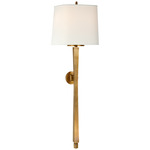 Edie Baluster Wall Sconce - Hand Rubbed Antique Brass / Linen