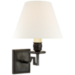 Dean Wall Sconce - Gun Metal / Linen