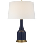 Sawyer Table Lamp - Midnight Blue Porcelain / Linen