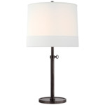 Simple Banded Table Lamp - Bronze / Linen