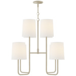 Go Lightly Chandelier - China White / Linen