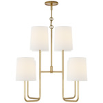 Go Lightly Chandelier - Gild / Linen