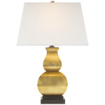 Fang Gourd Table Lamp - Antique-Burnished Brass / Linen