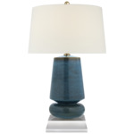 Parisienne Table Lamp - Oslo Blue / Linen