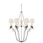 Belvedere Chandelier - Aged Iron / Linen