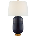 Newcomb Table Lamp - Mixed Blue Brown / Linen