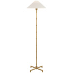 Grenol Floor Lamp - Hand Rubbed Antique Brass / Linen