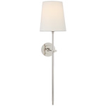 Bryant Tail Wall Sconce - Polished Nickel / Linen