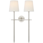 Bryant Tail Wall Sconce - Polished Nickel / Linen