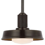 Ruhlmann Factory Pendant - Bronze / White