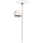 Calvino Tail Wall Sconce - Polished Nickel / Clear