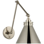 Parkington Swing Arm Library Wall Light - Polished Nickel