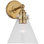 Parkington Small Wall Sconce - Antique-Burnished Brass / Clear Glass