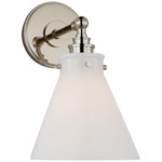 Parkington Small Wall Sconce - Polished Nickel / White Glass