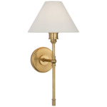 Parkington Tail Wall Sconce - Antique-Burnished Brass / Linen