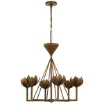 Alberto Low Chandelier - Antique Bronze Leaf