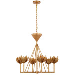 Alberto Low Chandelier - Antique Gold Leaf