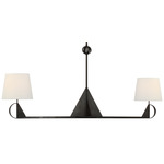 Auxerre Linear Pendant - Aged Iron / Linen