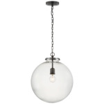 Katie Globe Pendant - Bronze / Clear