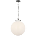 Katie Globe Pendant - Bronze / White