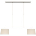 Bryant 2LT Linear Pendant - Polished Nickel / Linen