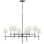 Bryant Two Tier Chandelier - Bronze / Linen