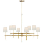 Bryant Two Tier Chandelier - Hand Rubbed Antique Brass / Linen