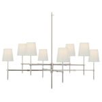 Bryant Two Tier Chandelier - Polished Nickel / Linen