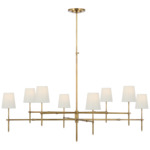 Bryant Two Tier Chandelier - Hand Rubbed Antique Brass / Linen