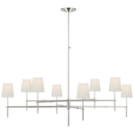 Bryant Two Tier Chandelier - Polished Nickel / Linen