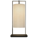 Athena Table Lamp - Polished Nickel / White Cotton