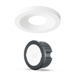 H Series 3IN Round Warm Dim Flush Downlight Trim 24-PACK - White